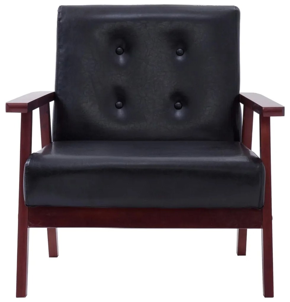 Poltrona Doc em Couro Artificial - Design Vintage