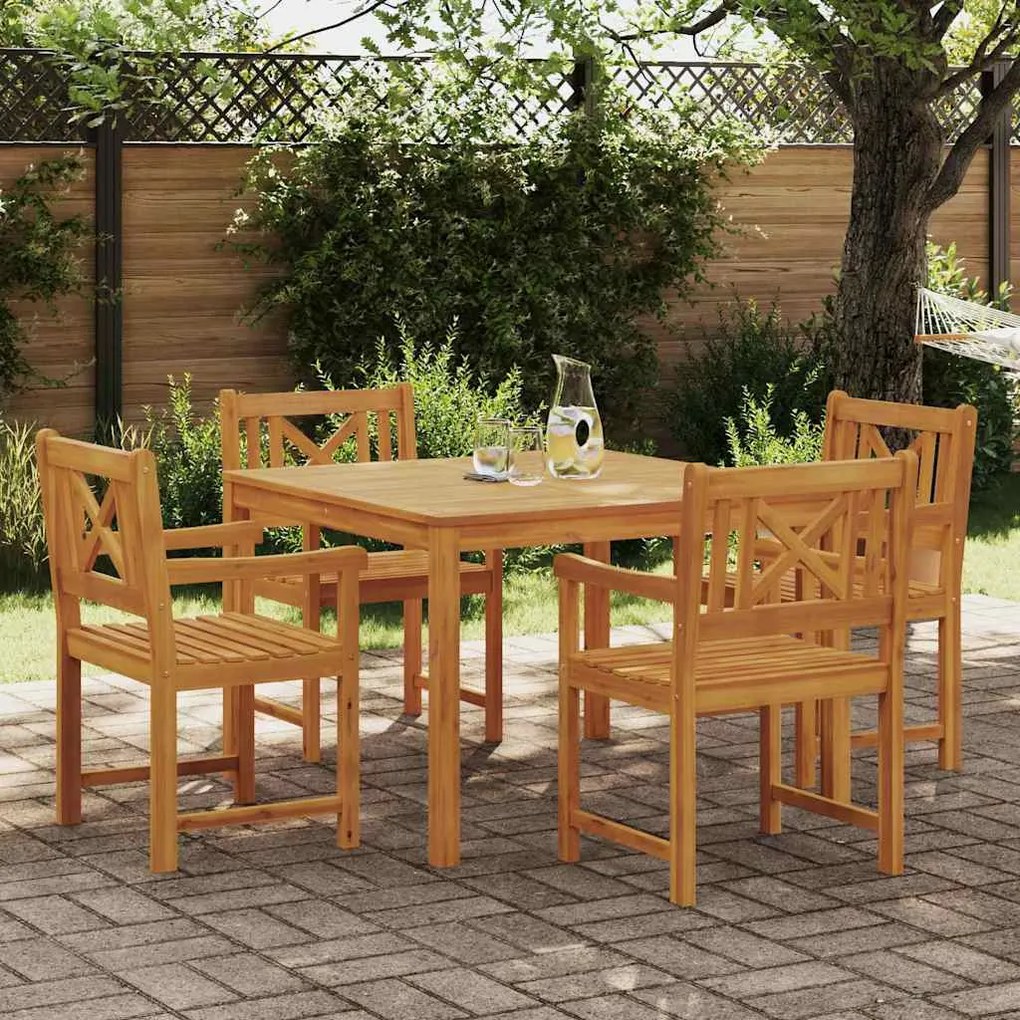 vidaXL Conjunto de Jantar para o Jardim 5 Peças em Madeira de Acácia