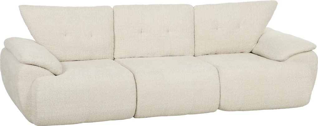 HOMCOM Sofá 3 lugares, 260 cm, chenille, sofá modular sem estrutura com assento extra largo e profundo, apoios de braço largos | Aosom Portugal