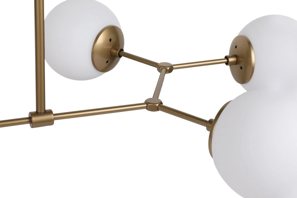 Candeeiro de Teto Damar – Amarelo e Branco – 100 x 58 cm