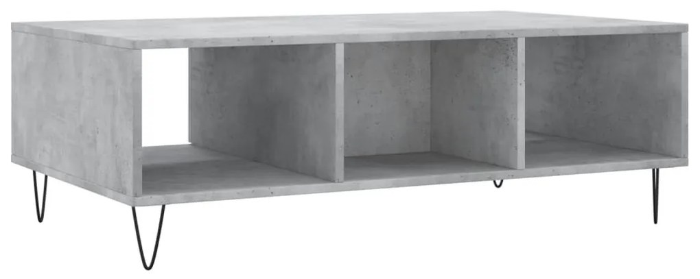 Mesa de centro 104x60x35cm derivados de madeira cinzento sonoma