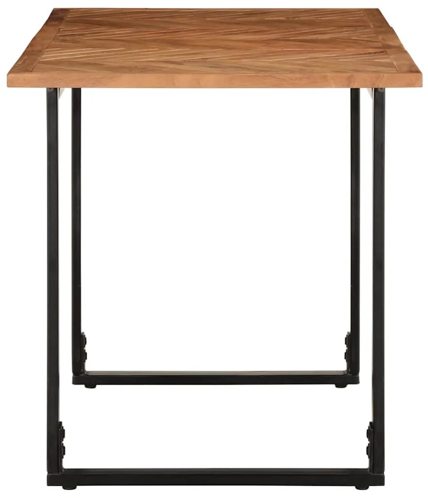 Mesa de jantar 140x70x75 cm madeira maciça de acácia