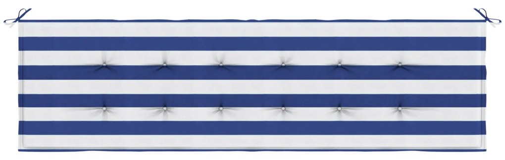Almofada exterior listras azuis &amp; brancas 180x50x4 cm tecido Oxford