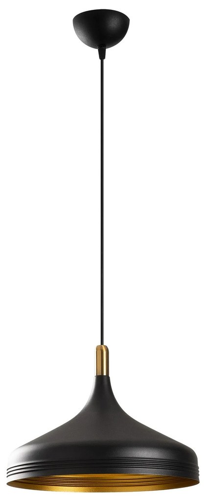 Chandelier Saglam – Preto, Dourado, Antigo – Diâmetro 36 cm, Altura Aj