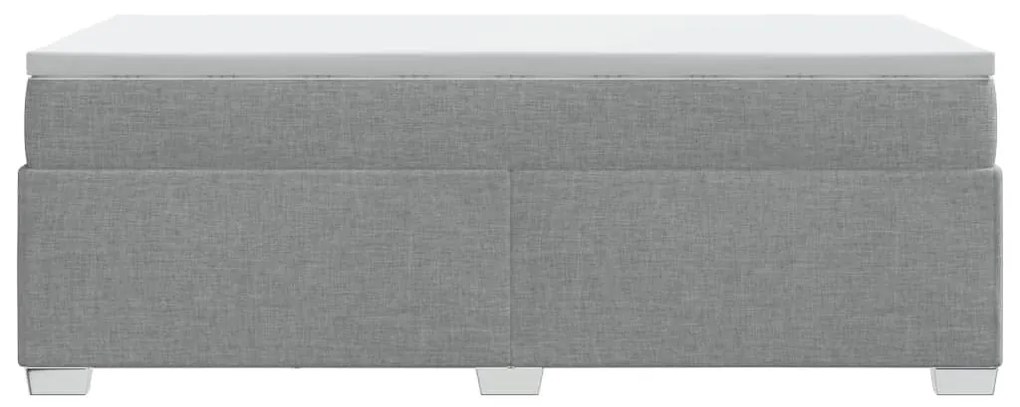 Cama com molas/colchão 80x200 cm tecido cinza-claro