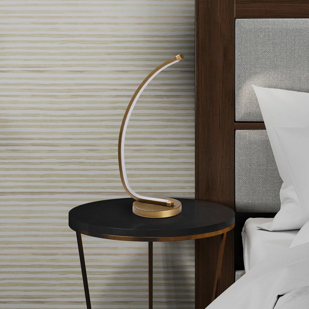 Candeeiro de Mesa Bevel – Dourado – 18 cm x 43 cm x 13 cm
