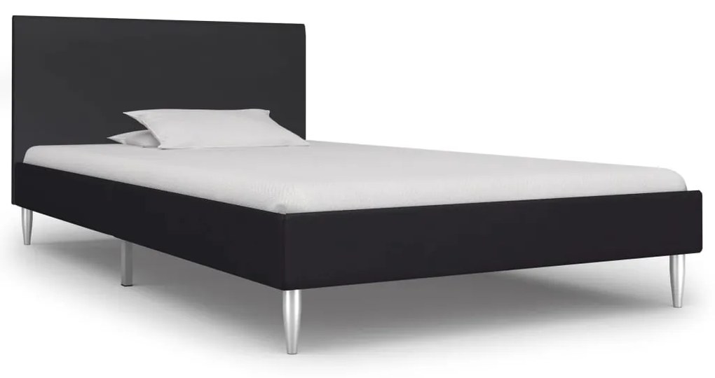 vidaXL Estrutura de cama 90x200 cm tecido preto