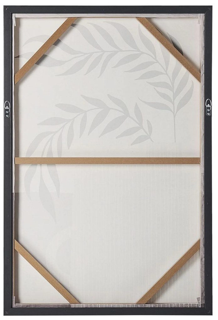 Quadro com motivo de folhas em cinzento 63 x 93 cm CREDERA Beliani