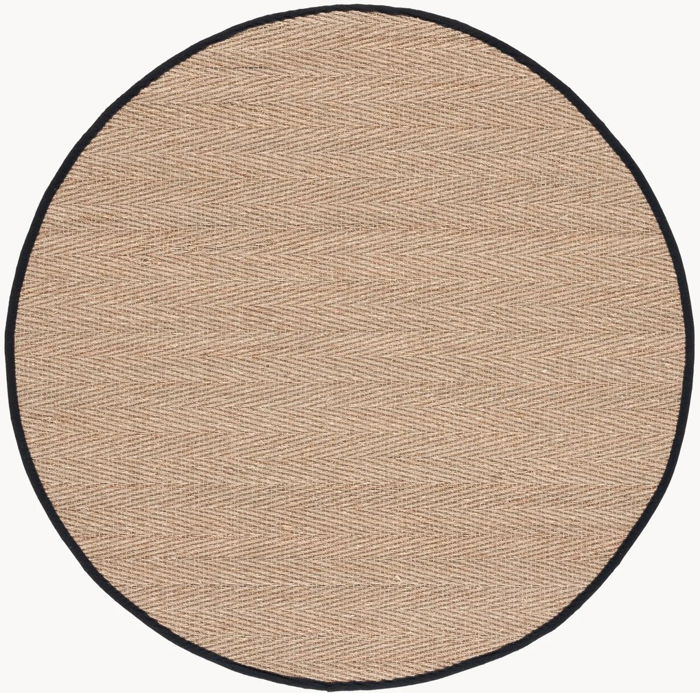 Tapete redondo de pelo curto em erva marinha Natural Fibers