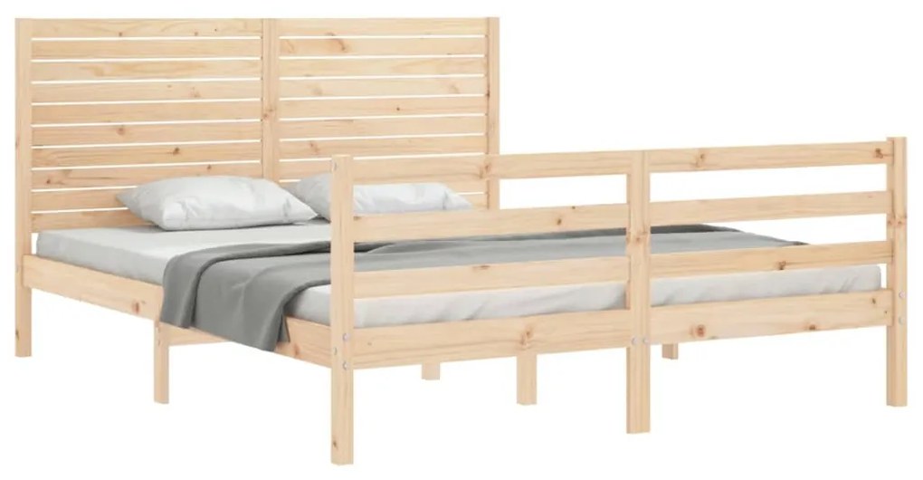 Estrutura de cama King Size com cabeceira madeira maciça