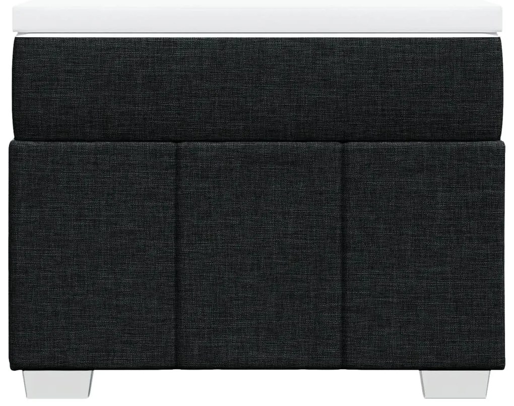 Cama com molas/colchão 90x190 cm tecido preto