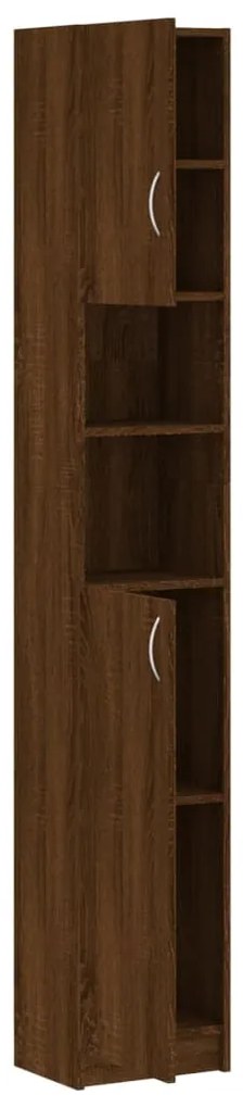 Armário WC 32x25,5x190cm derivados de madeira carvalho castanho
