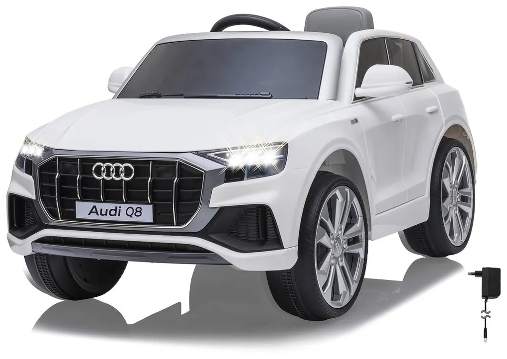 Carro elétrico infantil bateria 12V Audi Q8 Branco