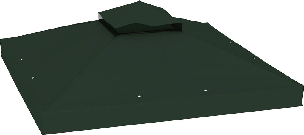 Toldo de Substituição para Pérgola 3x3 m (NÃO INCLUIDA) Toldo de Substituição com Teto Duplo Proteção UV 30+ Toldo para Pérgola Verde