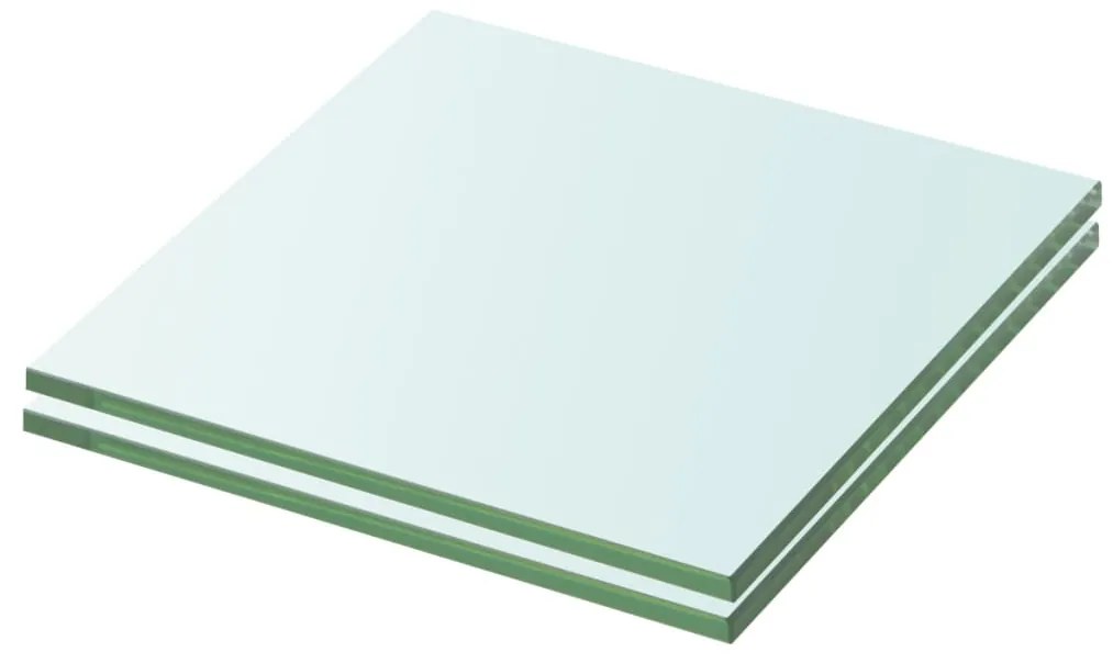 vidaXL Prateleiras 2 pcs 20x15 cm vidro transparente