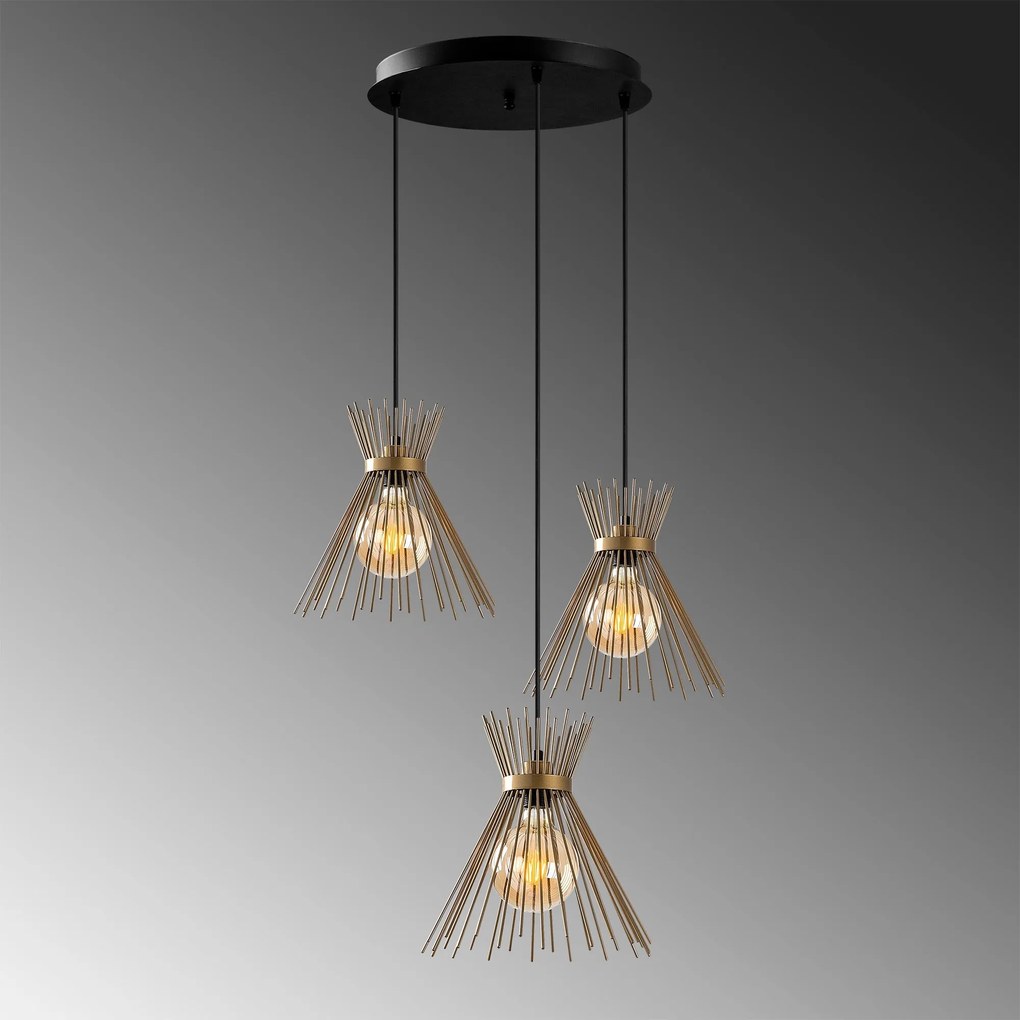 **** Chandelier Kirpi – Dourado – 63 x 63 cm
**