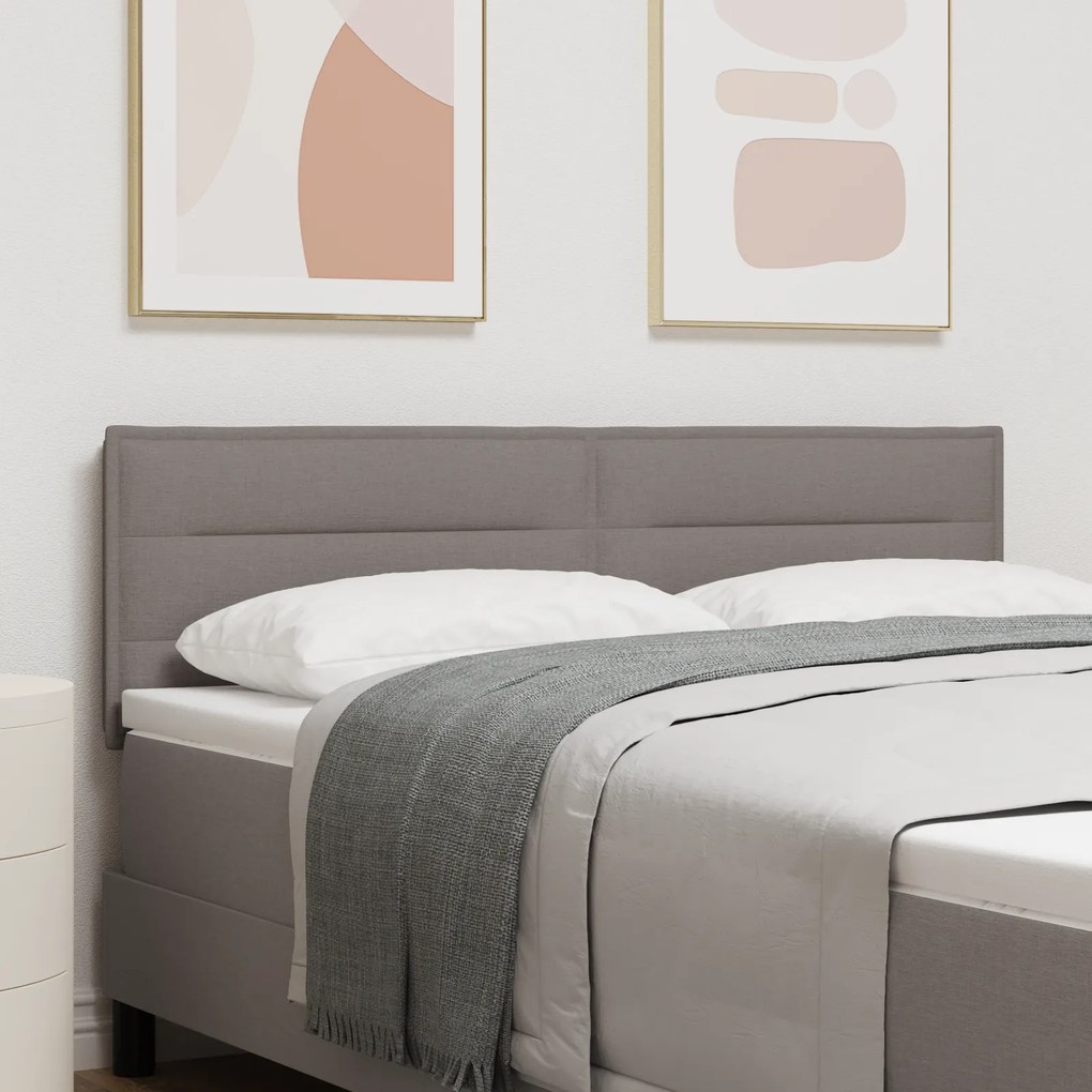 vidaXL Cabeceira Design Linhas Taupe 72 cm Tecido