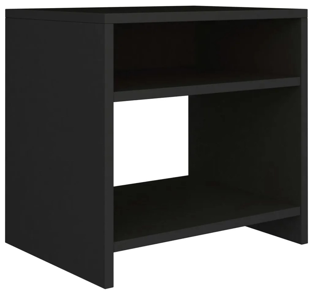 Mesas de cabeceira 2 pcs 40x30x40 cm derivados de madeira preto