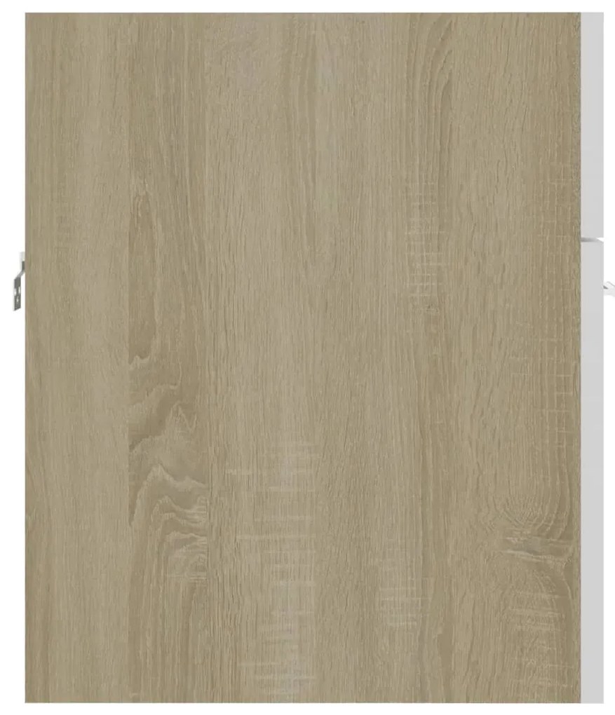 Armário lavatório derivados de madeira branco/carvalho sonoma