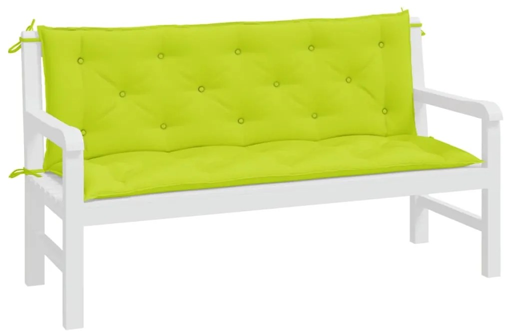 Almofadões banco jardim 2 pcs tecido oxford verde brilhante