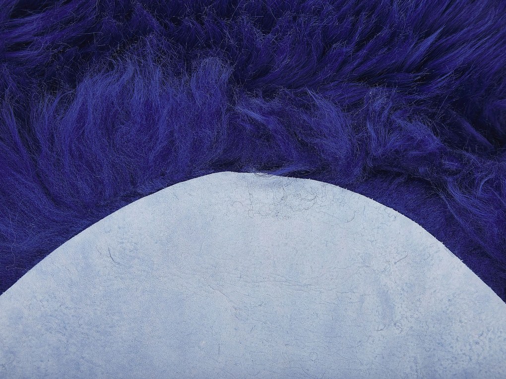 Pele de ovelha azul marinho ULURU Beliani