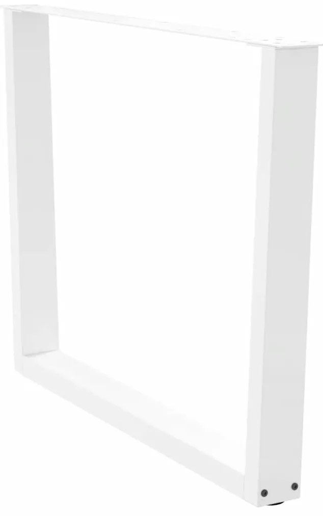 Pés para mesa de jantar em V, 3 peças, branco, 100x(72-73,3) cm, aço
