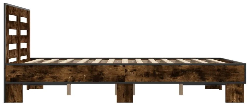 Estrutura de cama 140x200 cm derivados madeira/metal