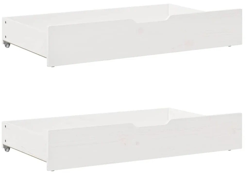 Cama sem colchão 140x200 cm madeira de pinho maciça branco