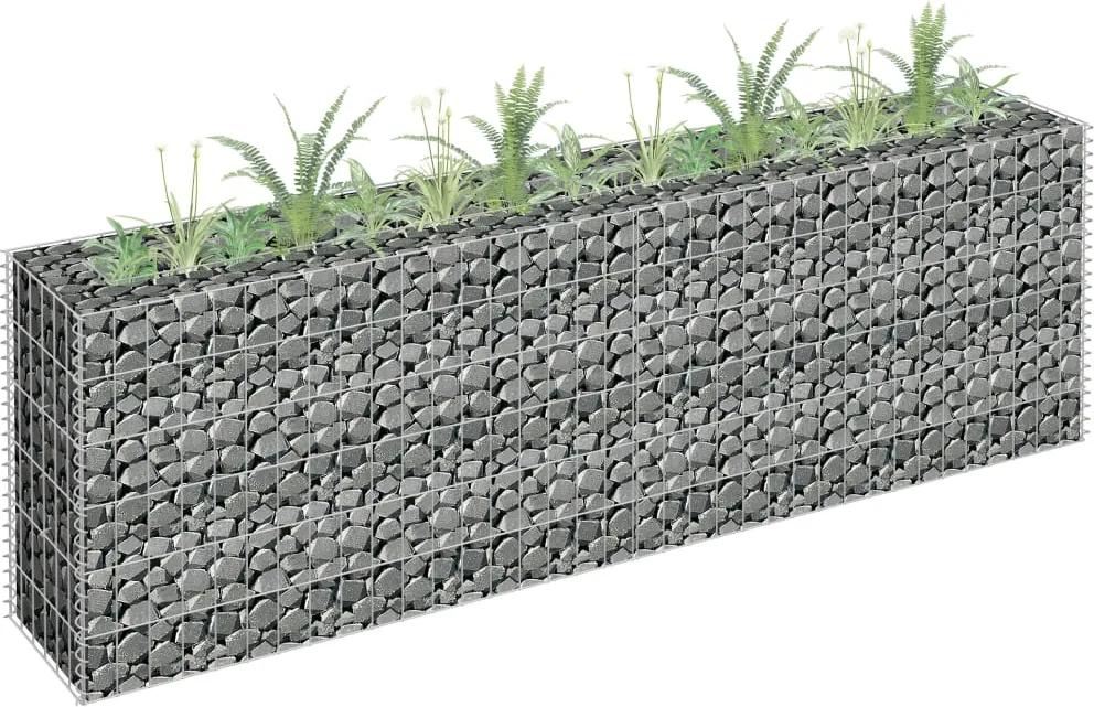 Gabião para plantas em aço galvanizado 180x30x60 cm
