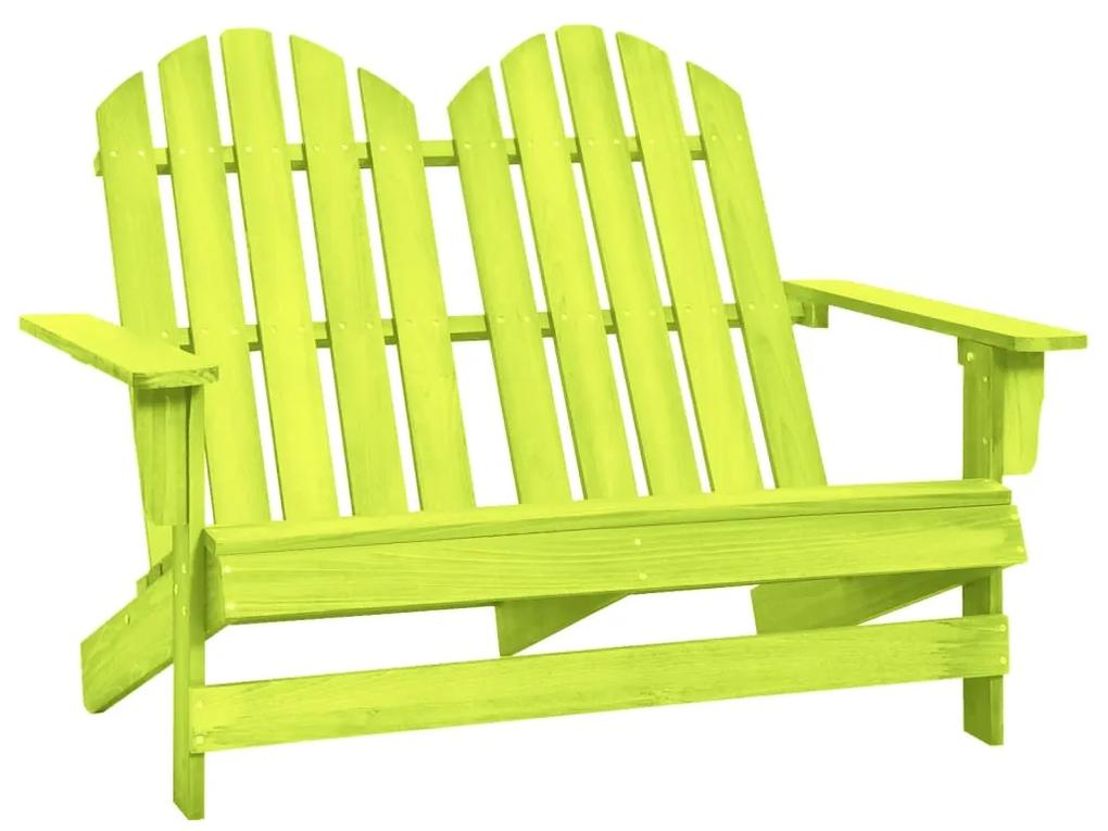 315906 vidaXL Cadeira de jardim Adirondack 2 lugares abeto maciço verde