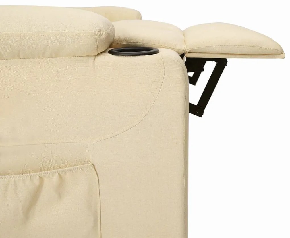 Poltrona elevatória tecido cor creme