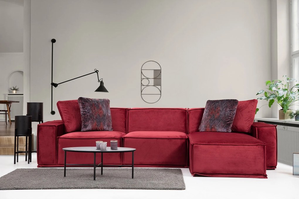 Sofá de Canto Lego – Burgundy – 300 x 170 cm
