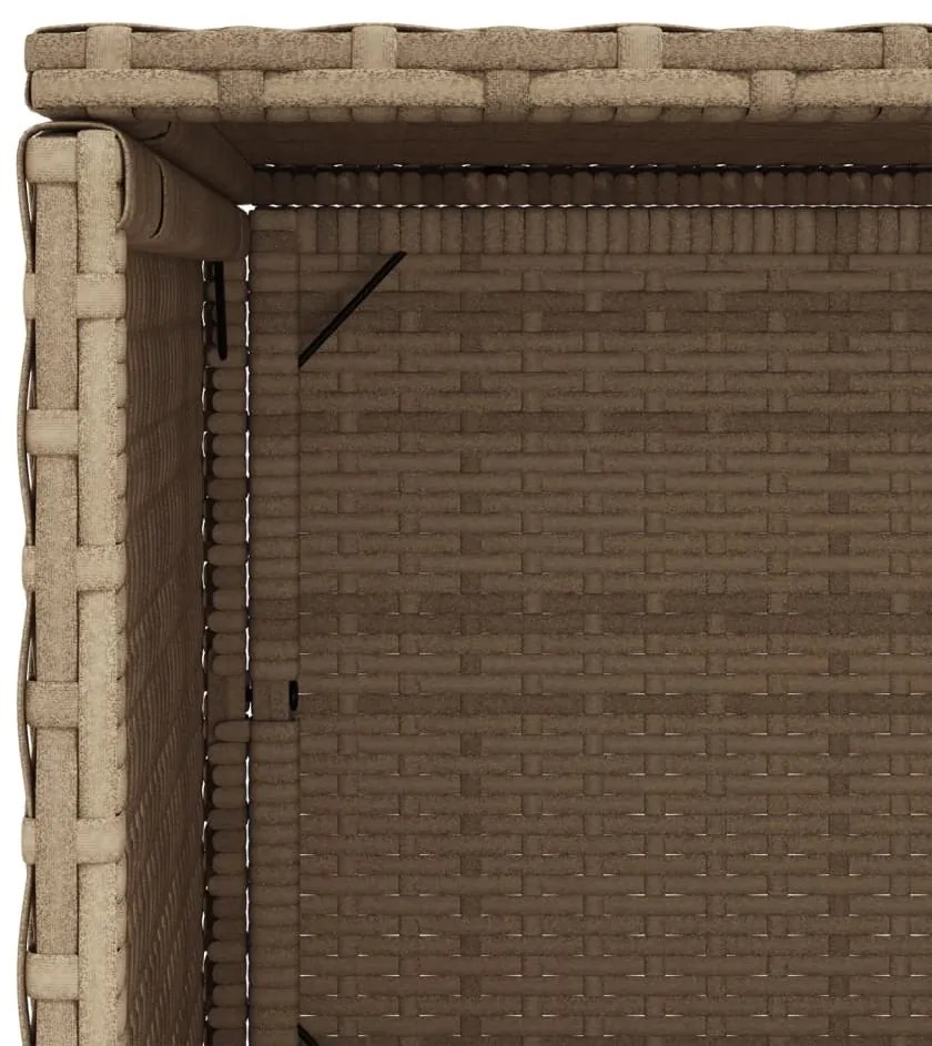 Armário de arrumação para jardim 50x55x115 cm vime PE bege