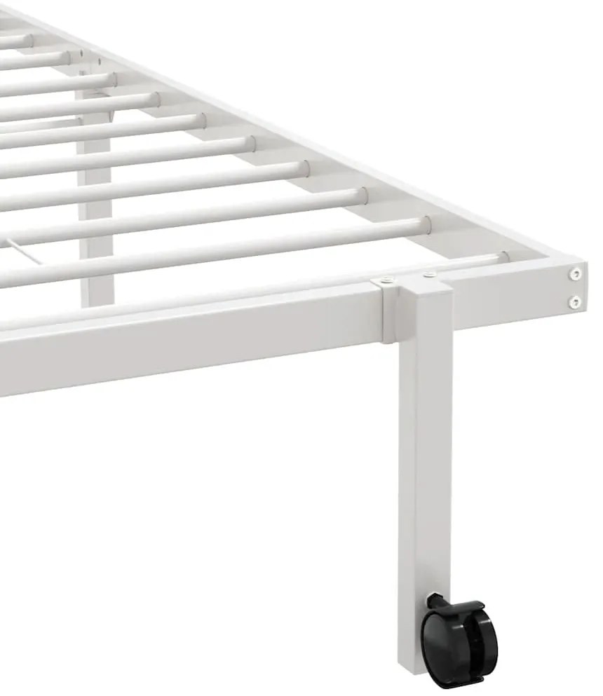 Estrutura de cama sem colchão Dobrável 107x203 cm aço branco