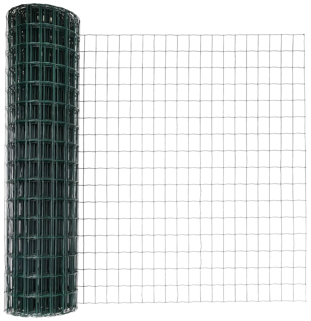 Cercas Euro com 11 postes U Verde 1,2x25 m Aço