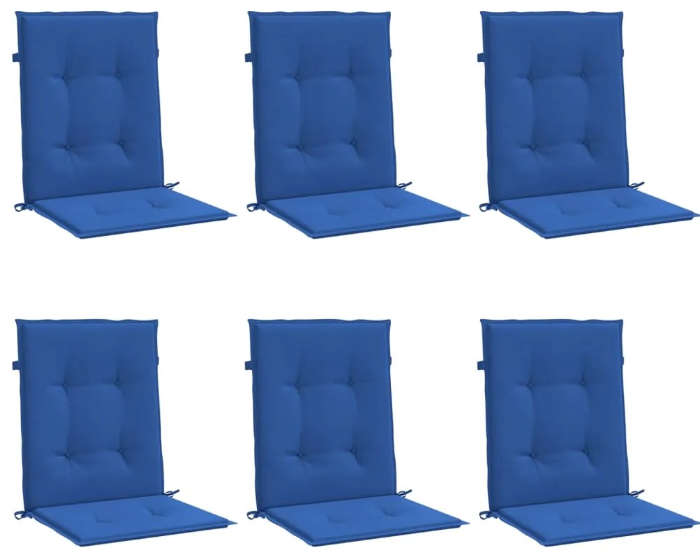 Almofadões lombares p/ cadeiras de jardim 6pcs oxford azul real