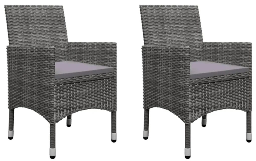 5 pcs conjunto de jantar para jardim cinzento