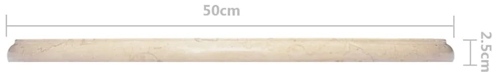 Tampo de mesa Ø50x2,5 cm mármore cor creme