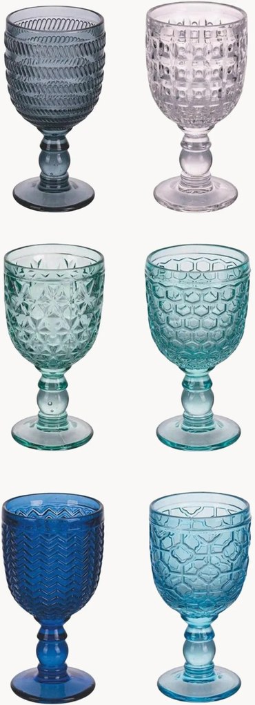 Copos de vinho tinto Geometries, conjunto de 6
