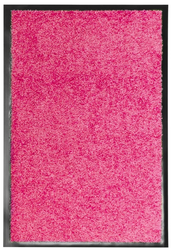 Tapete de porta lavável 40x60 cm rosa