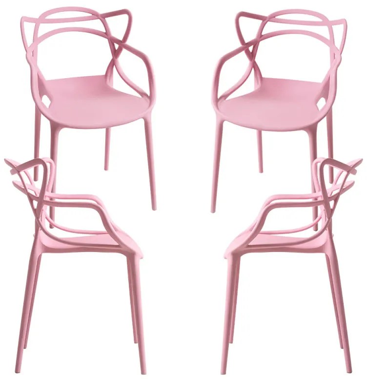 Pack 4 Cadeiras Korme Kid (Infantil) - Rosa