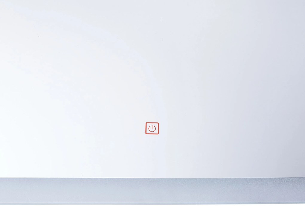 Espelho de parede prateado com iluminação LED 60 x 80 cm CORROY Beliani
