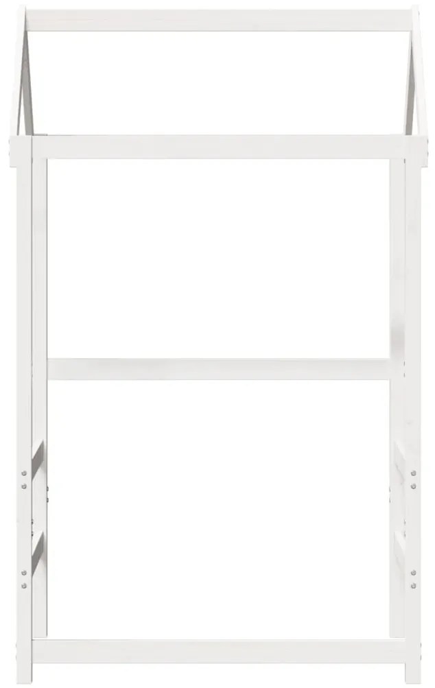 Telhado de cama infantil 98x70x176,5 cm pinho maciço branco