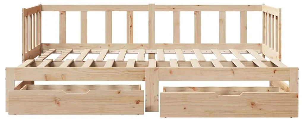 Sofá-cama com gavetão e gavetas sem colchão 90x200 cm