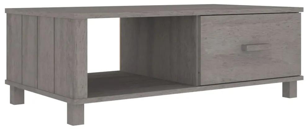 Mesa de centro HAMAR 100x55x35 cm pinho maciço cinza-claro