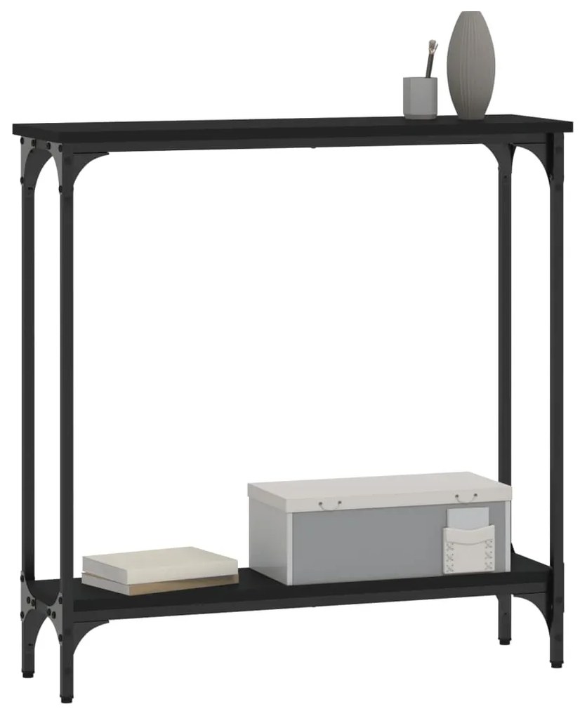 Mesa consola 75x22,5x75 cm derivados de madeira preto