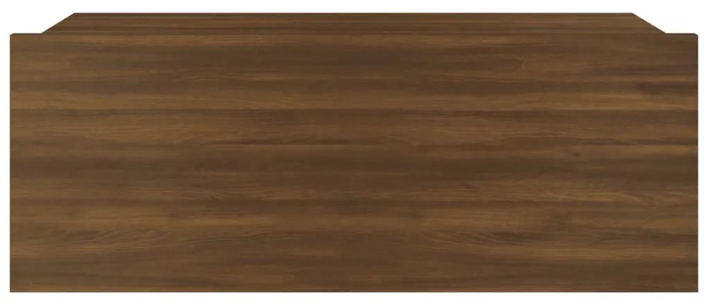 Mesas cabeceira suspensas 40x30x15 cm cor carvalho castanho