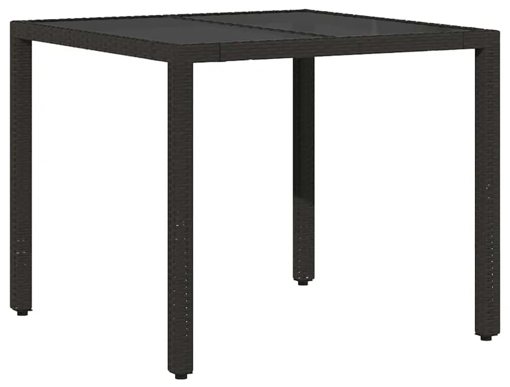 Conjunto de Jantar para Jardim 5 pcs Preto 90 x 90 x 75 cm