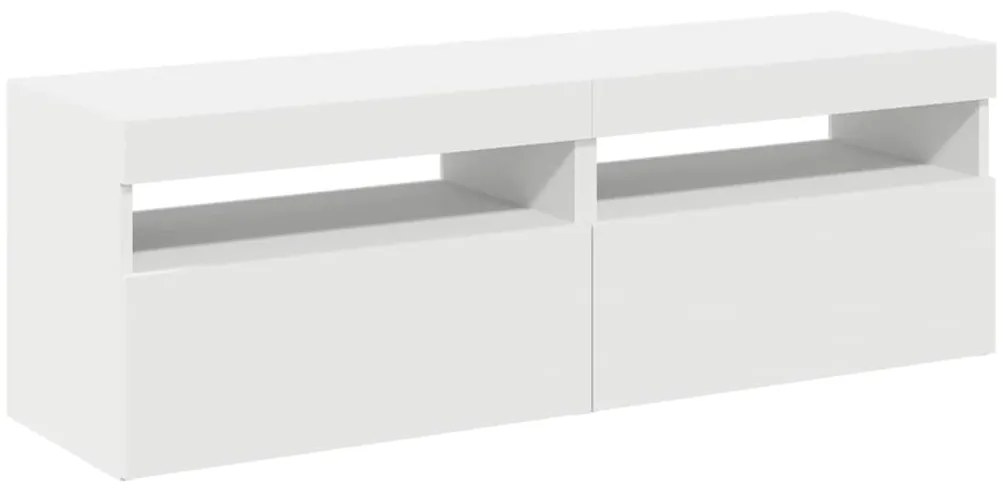 Móveis de TV com luzes LED 2 pcs 60x35x40 cm branco