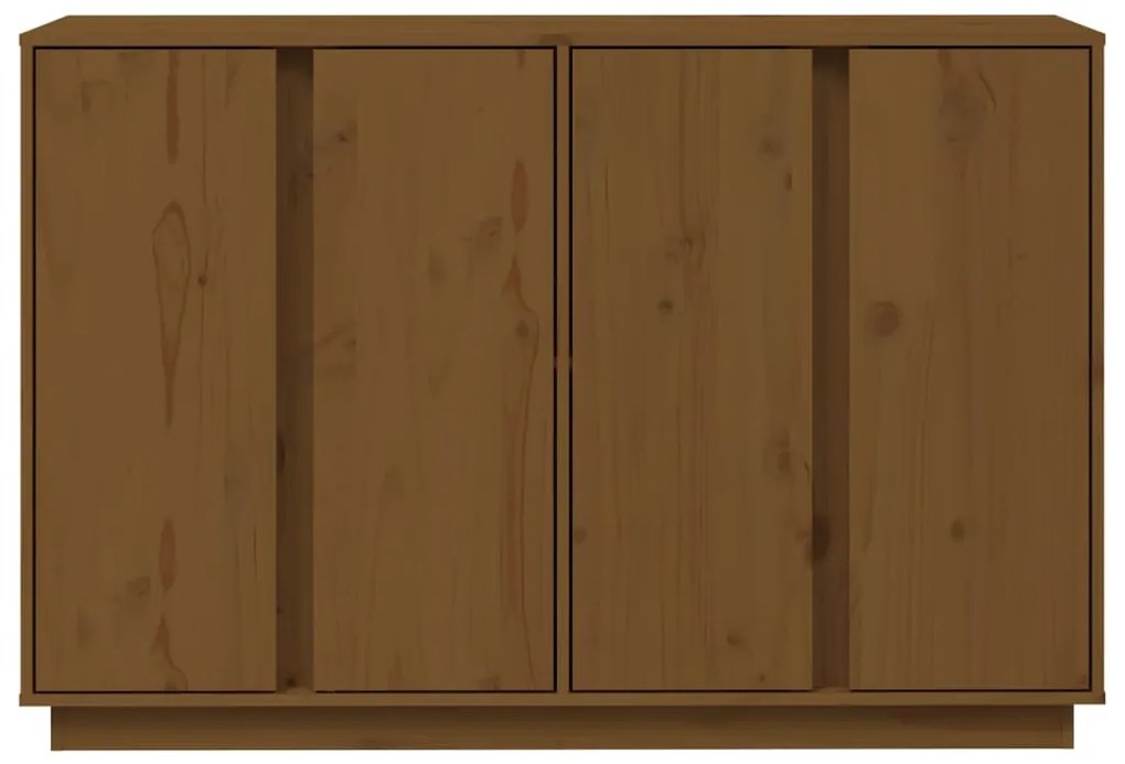 Aparador 120x35x80 cm madeira de pinho maciça castanho-mel